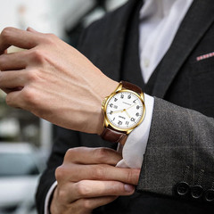 Watch for Men, Fashion Minimalist Wrist 40MM, 01-Brownwhite