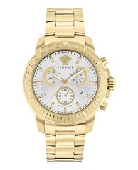 Versace Mens Gold 45mm Bracelet Fashion Watch