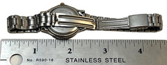 Claremont SR626SW Women’s Wristwatch Watch Silver Gold Tone Black Dial Working