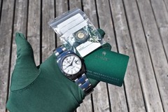 2021 Rolex Datejust 41 18K WG Fluted Steel Oyster White Stick Dial 126334 Card