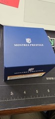 Montres Prestige Quartz Pavé Dial Crystal Bezel Silver Bracelet Watch w/ Box