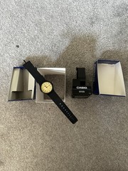 Casio MQ-24-9B LCF Analog Watch Parchment Dial 33m