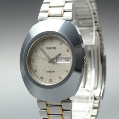 [Near MINT] Rado DiaStar 114.0391.3 Gray Dial Day/Date 35mm Quartz Men’s JAPAN