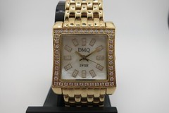 DMQ Swiss Movement Ladies Gold-Tone Stainless Steel Quartz Watch – New Battery