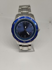 FMD FMDAL734 Silver Tone Quartz Analog Men’s Watch Sz. 8 1/4″ New Battery