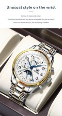 OLEVS 6667 Stylish Multi-functiom Water Resistant Casual Formal Mechanical Watch