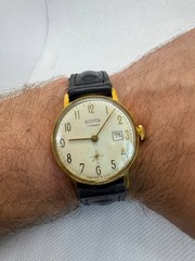 Vintage Soviet Men’s Watch Wostok USSR Vostok Pattern Mechanical 1980s Serviced