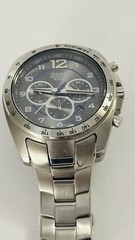 Pulsar Men’s Quartz Chronograph Tachymeter Date 100m Silver Steel Watch