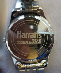 Harrahs Resort California Watch Gift Set of 2 Silver Tone