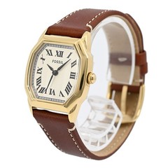 FOSSIL ES5364 HARLOW Leather Quartz Analog White Brown