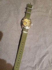 Skeleton Manual Mechanical Dress Watch, Running. Arabic Numerals Silver Metal.