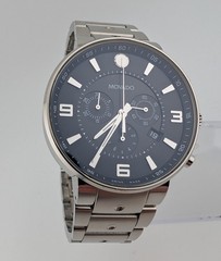 Movado Men’s SE Pilot 42mm SS Chrono W Sil/Blk Dial; #42.1.14.1225~July Special