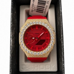 Casio G-Shock GA-2100-4A Original Moissanite Diamond Bizel Watch for Men
