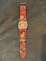 EOS Women’s Watch Chinese Japan 43 Red Silk And Genuine Leather Strap Watch