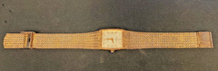 Dufonte by Lucien Piccard Gold Tone. Quartz Wristwatch Men Metal Bracelet Fair
