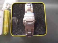 Fossil Blue AM-3304 Women’s Watch Analog Dial Silver Tone Case 100M/330FT WR