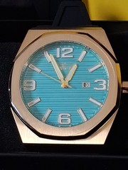 Invicta 48mm Men HURACAN Blue Face Quartz Goldtone Watch 69828