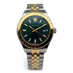 Versace Hellenyium Two-Tone Steel Green Dial Men Watch VEVK00620