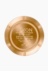 Nixon Sentry Solar Leather A1347-510 All Gold/ Black