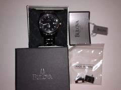 Bulova 42MM Men Marine Star Diamond Accent Two Tone Stainless Steel Watch 98D107