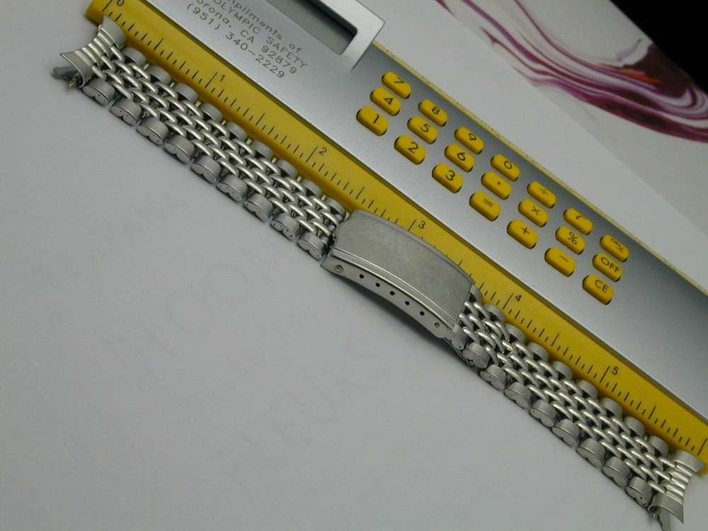 Vintage Beads of Rice watch band 11/16 18.1 MM ends Zodiac Sea Wolf compatible
