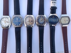 Lot of 6 Vintage Orient Automatic Japanese Wristwatches Working SS