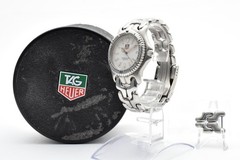 Case!![ N MINT ] TAG Heuer S99.006K White Dial Date Men’s Quartz Silver Watch