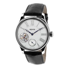 Epos Swiss Men’s Watch Black Leather Automatic Wrist Watch 3369