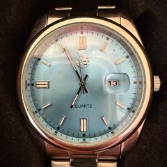 AJ Quality Watches USA Men’s Oyster PD 41mm Tifny Blue Steel Quartz Watch NIB