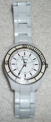 Fossil ES-2442 Quartz Analog Watch White New Battery installed 6 1/2 inch