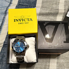Invicta Pro Diver Men’s Quartz Diver Watch 200m Blue Dial Black Bezel Box 69726