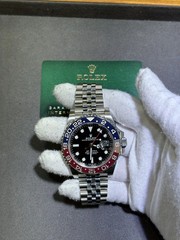 Rolex GMT-Master II Pepsi Black Dial on Jubilee 126710BLRO Card 2023