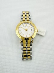 Versace VQP080015 V-Race 42mm Two-Tone Bicolour IP 2N + Silver Bracelet Watch