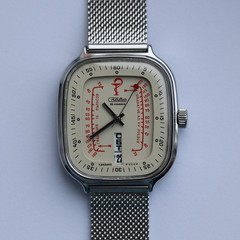 Pulsometer watch Slava Medical, With Pulsometer Scale, Mechanical watch, Medic