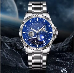GLENAW Original Fully Automatic Mechanical Space Dial Waterproof Men Wrist Watch