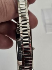 NOS Mudd MD102-258 Petite Chrome Silver Tone Ladies Watch New Battery Running