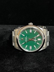 2023 Rolex Oyster Perpetual 124300 Green Dial SS Oyster With Papers 41mm