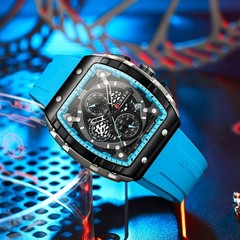 Top Brand Men’s Watches Luxury Square Quartz Wristwatch Waterproof Luminous Chr