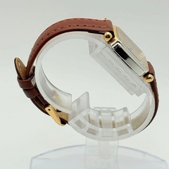 Seiko 1400-7010 Quartz Women Square Wristwatch Gold Silver Battery Replaced