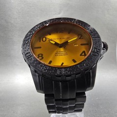 Android Trans 48 Automatic Watch Men 51mm Yellow Dial Black Tone Date Round Runs