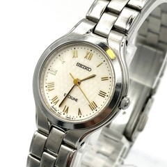 New Battery Replacement Working SEIKO EXCELINE Watch Silver Gold Unique Dial Sei