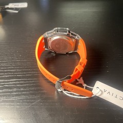Activa Kaleido Analog-Digital Quartz Watch Clear Case Orange Silicone 50m