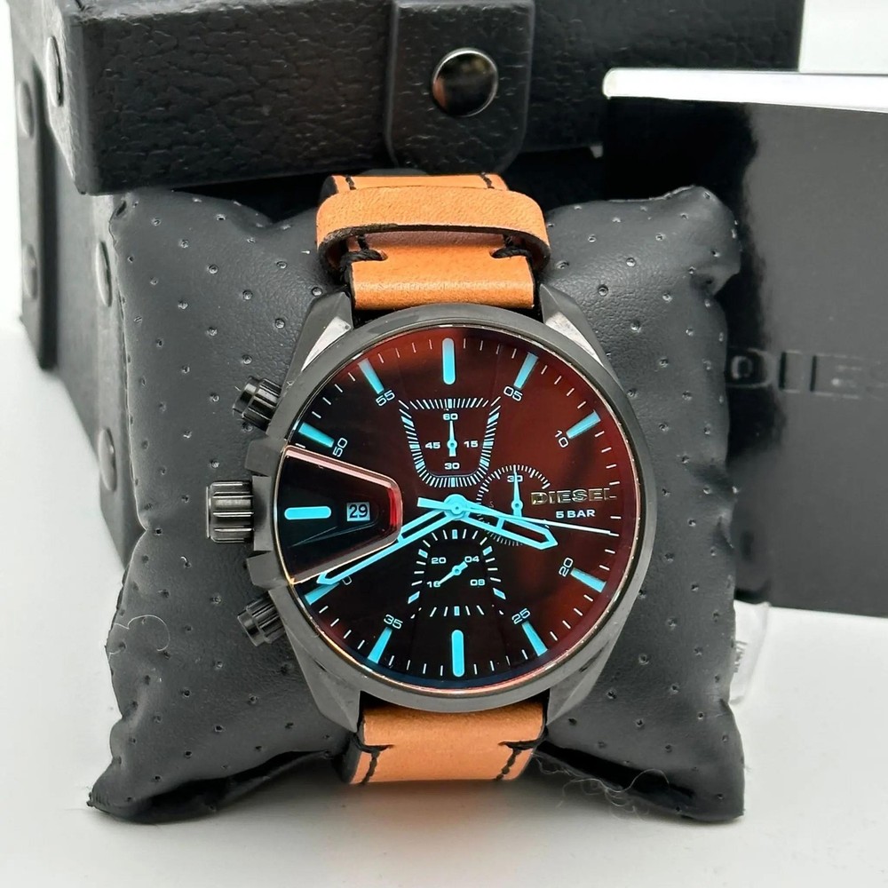 Diesel MS9 Chrono 47mm PVD Steel Black Dial Quartz Men Watch DZ4471