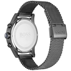HUGO BOSS 1513677 Men’s Chronograph Watch Blue Dial Gray Mesh Bracelet