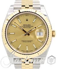 Rolex Datejust 41 Yellow Gold Steel Champagne Index Jubilee 126333 – Pre Owned