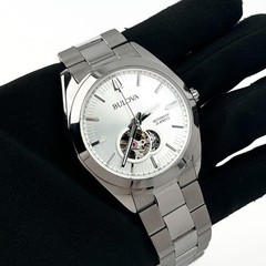Bulova Surveyor 96A274 Silver Dial Stainless Automatic Men’s Watch 42mm