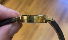 Vintage Armitron Snoopy Peanuts Mens Watch 32mm 1958 Gold Tone Embossed