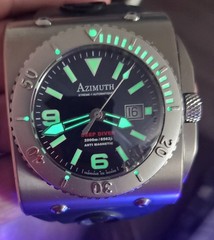 Azimuth Xtreme-1 Deep Diver Auto Titanium 2000m Anti Magnetic 019-11 DD Watch