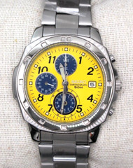 SEIKO SND409 Chronograph Overseas Model Yellow Navy Watch Authentic Japan Gift