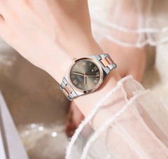 CURREN Women Quartz Watch Steel Roman Numerals Fashion Calendar Girls Wristwatch